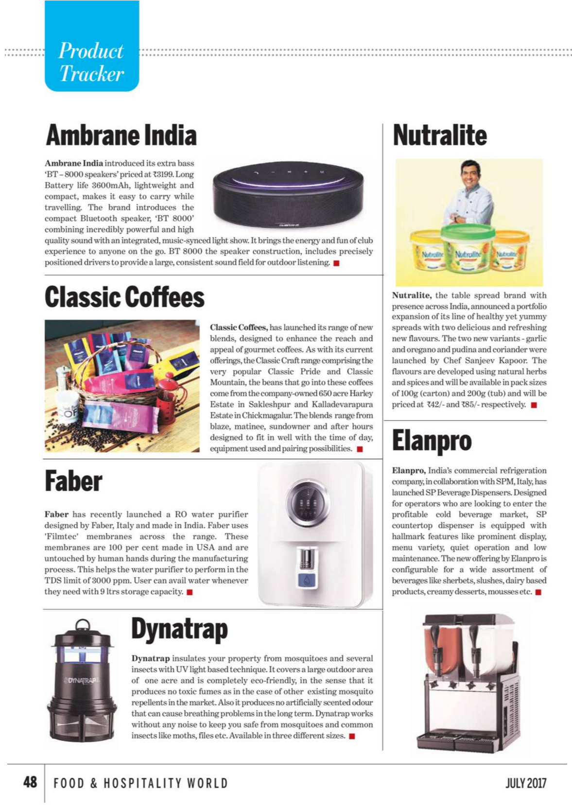 CLASSIC COFFEES - FOOD & HOSPITALITY WORLD - PG48 - JULY ISSUE